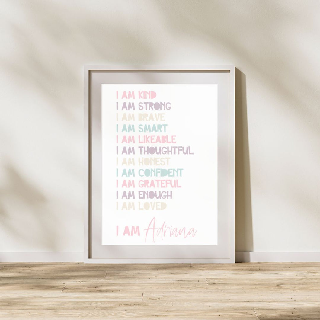 (I AM) Personalized Affirmation Print